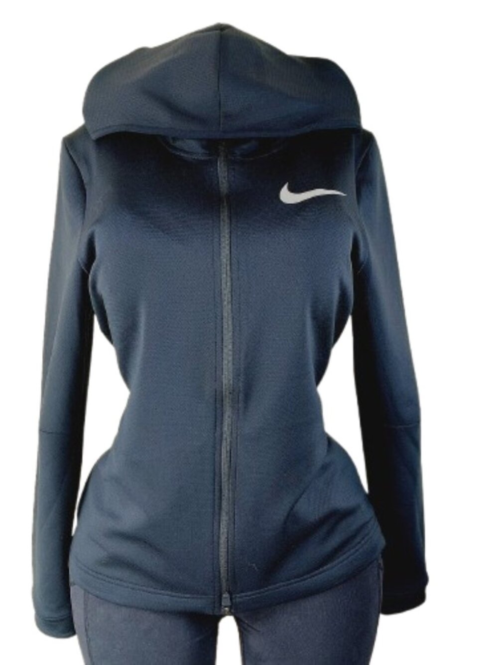 Nike Women's Black Dri-FIT Long Sleeve Hooded Full Zip Basketball Jacket Size L